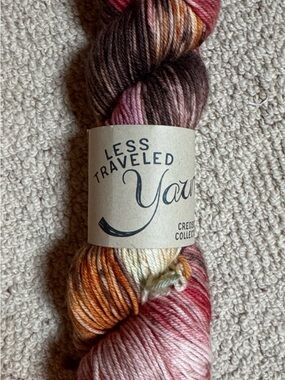 Beautiful Hand-dyed Yarn from Less Traveled Yarn